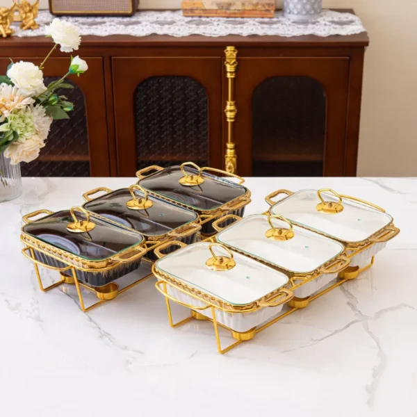 MYOUNG-Hotel Ceramic Bakeware Pan Set, Square Baking Dish, Baking Pans for Kitchen, Cooking, Cake Dinner, Hotel, Restaurant. - Image 3