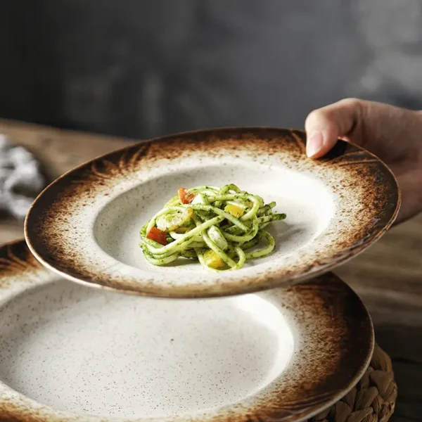 Japanese style ceramic plate