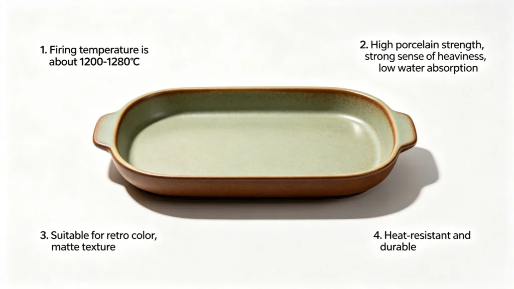 Square ceramic baking pan