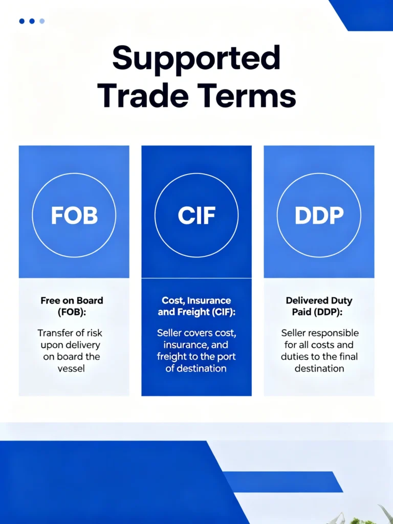 Support various trade terms